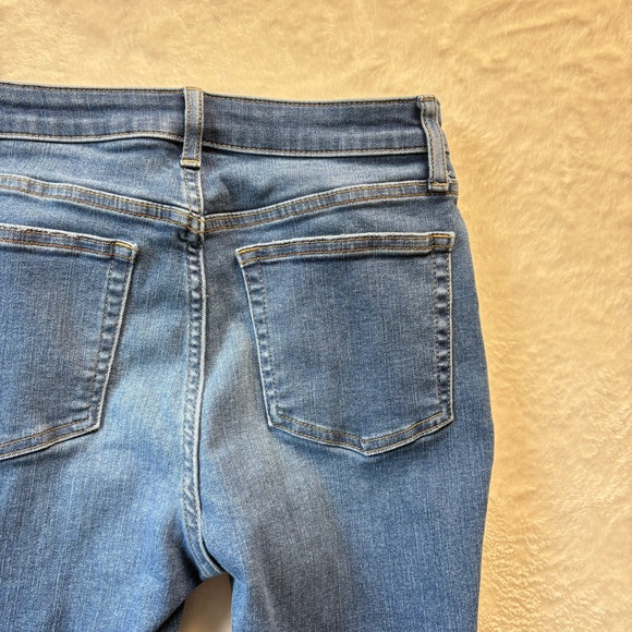 Gap Teen Jeans Girls Sz 16 Blue Sky High Skinny Ankle Distressed Raw Hem Denim - Picture 11 of 13